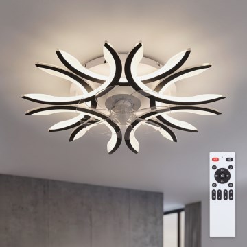 Brilagi - Ventilatore da soffitto dimmerabile a LED 70W/230V 3000-6500K Ø 76 cm nero + telecomando
