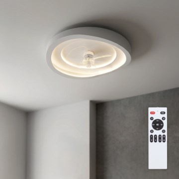 Brilagi - Ventilatore da soffitto dimmerabile a LED 80W/230V Ø 50 cm bianco + telecomando