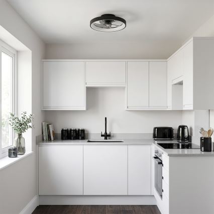 Brilagi - Ventilatore da soffitto LED dimmerabile LED/34W/230V diam. 50 cm nero + telecomando