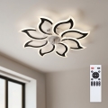 Brilagi - Ventilatore da soffitto dimmerabile con LED/44W/230V Ø 90 cm nero + telecomando