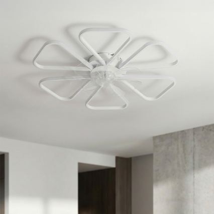 Brilagi - Ventilatore da soffitto dimmerabile a LED/38W/230V Ø 76 cm bianco + telecomando