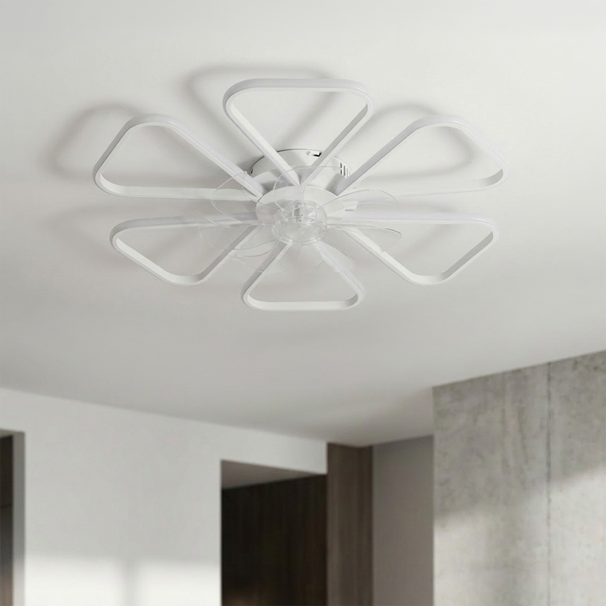 Brilagi - Ventilatore da soffitto dimmerabile a LED/38W/230V Ø 76 cm bianco + telecomando