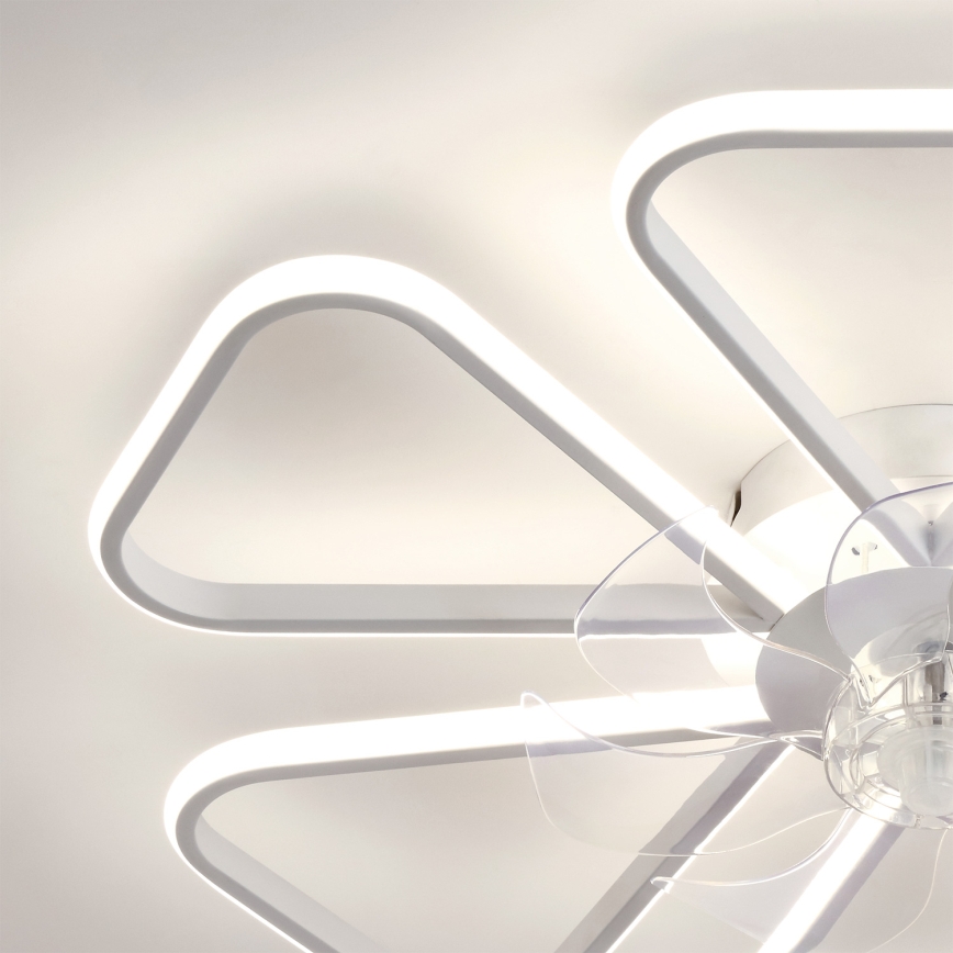 Brilagi - Ventilatore da soffitto dimmerabile a LED/38W/230V Ø 76 cm bianco + telecomando