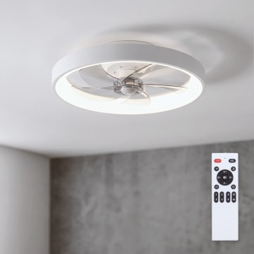 Brilagi - Ventilatore da soffitto dimmerabile LED/34W/230V diam. 50 cm bianco + telecomando