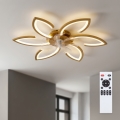 Brilagi - Ventilatore da soffitto dimmerabile LED/34W/230V Ø 78 cm, finitura dorata + telecomando