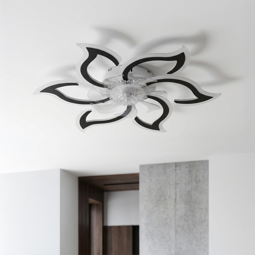 Brilagi - Ventilatore da soffitto LED dimmerabile 34W/230V Ø 83 cm, nero + telecomando