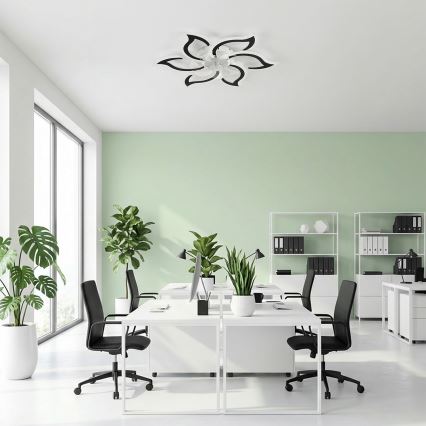 Brilagi - Ventilatore da soffitto LED dimmerabile 34W/230V Ø 83 cm, nero + telecomando