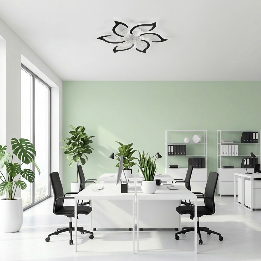 Brilagi - Ventilatore da soffitto LED dimmerabile 34W/230V Ø 83 cm, nero + telecomando