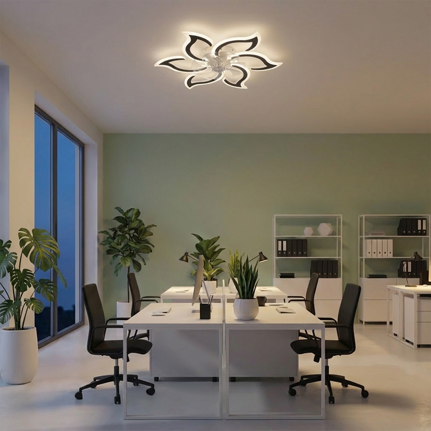 Brilagi - Ventilatore da soffitto LED dimmerabile 34W/230V Ø 83 cm, nero + telecomando
