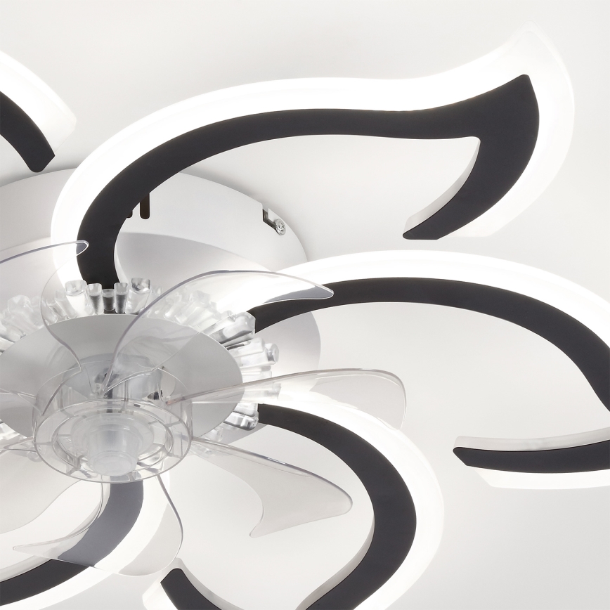 Brilagi - Ventilatore da soffitto LED dimmerabile 34W/230V Ø 83 cm, nero + telecomando