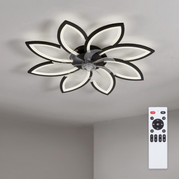 Brilagi - Ventilatore da soffitto dimmerabile LED/43W/230V 3000-6500K Ø 90 cm nero + telecomando
