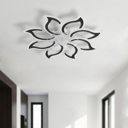 Brilagi - Ventilatore da soffitto dimmerabile con LED/44W/230V Ø 90 cm nero + telecomando