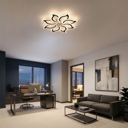 Brilagi - Ventilatore da soffitto dimmerabile con LED/44W/230V Ø 90 cm nero + telecomando