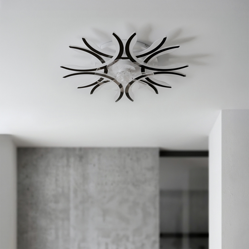 Brilagi - Ventilatore da soffitto dimmerabile a LED 70W/230V 3000-6500K Ø 76 cm nero + telecomando