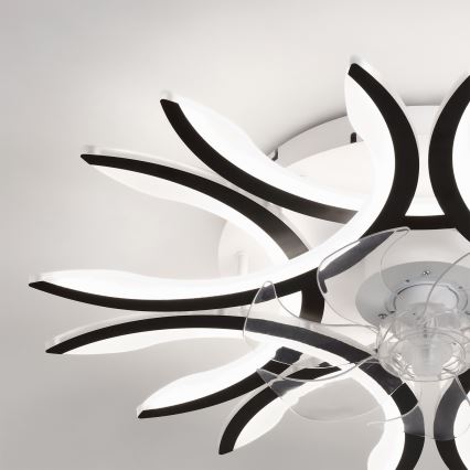 Brilagi - Ventilatore da soffitto dimmerabile a LED 70W/230V 3000-6500K Ø 76 cm nero + telecomando