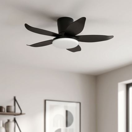 Brilagi - Ventilatore da soffitto dimmerabile a LED/32W/230V 3000-6500K Ø 95 cm nero + telecomando