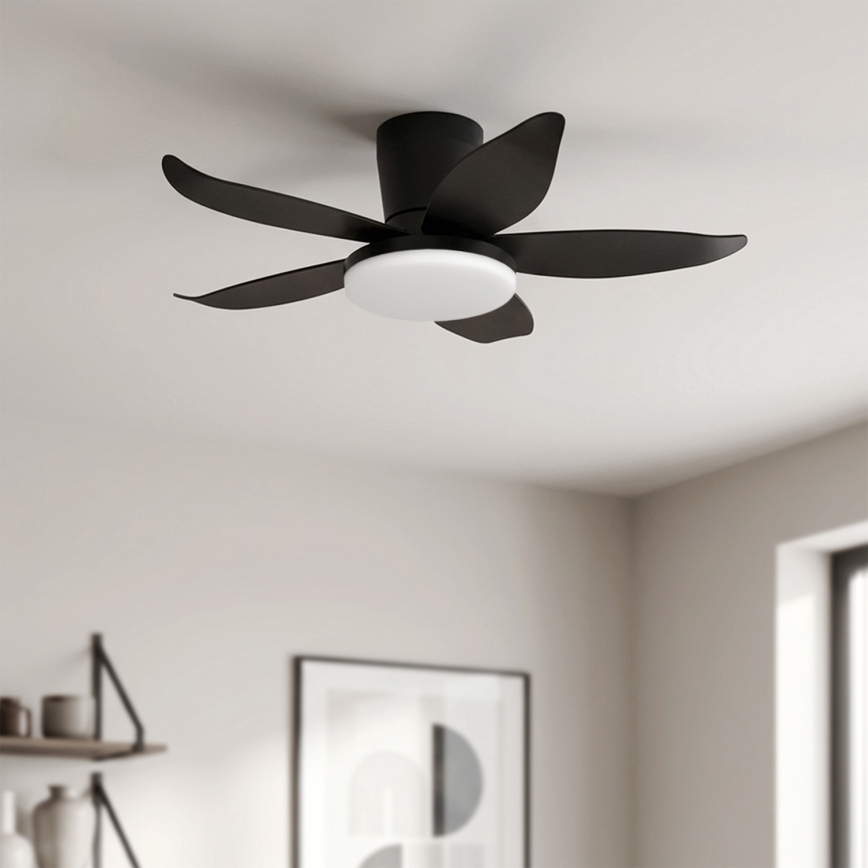 Brilagi - Ventilatore da soffitto dimmerabile a LED/32W/230V 3000-6500K Ø 95 cm nero + telecomando