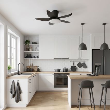 Brilagi - Ventilatore da soffitto dimmerabile a LED/32W/230V 3000-6500K Ø 95 cm nero + telecomando