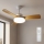 Brilagi - Ventilatore da soffitto LED dimmerabile 34W/230V 106 cm bianco/marrone + telecomando