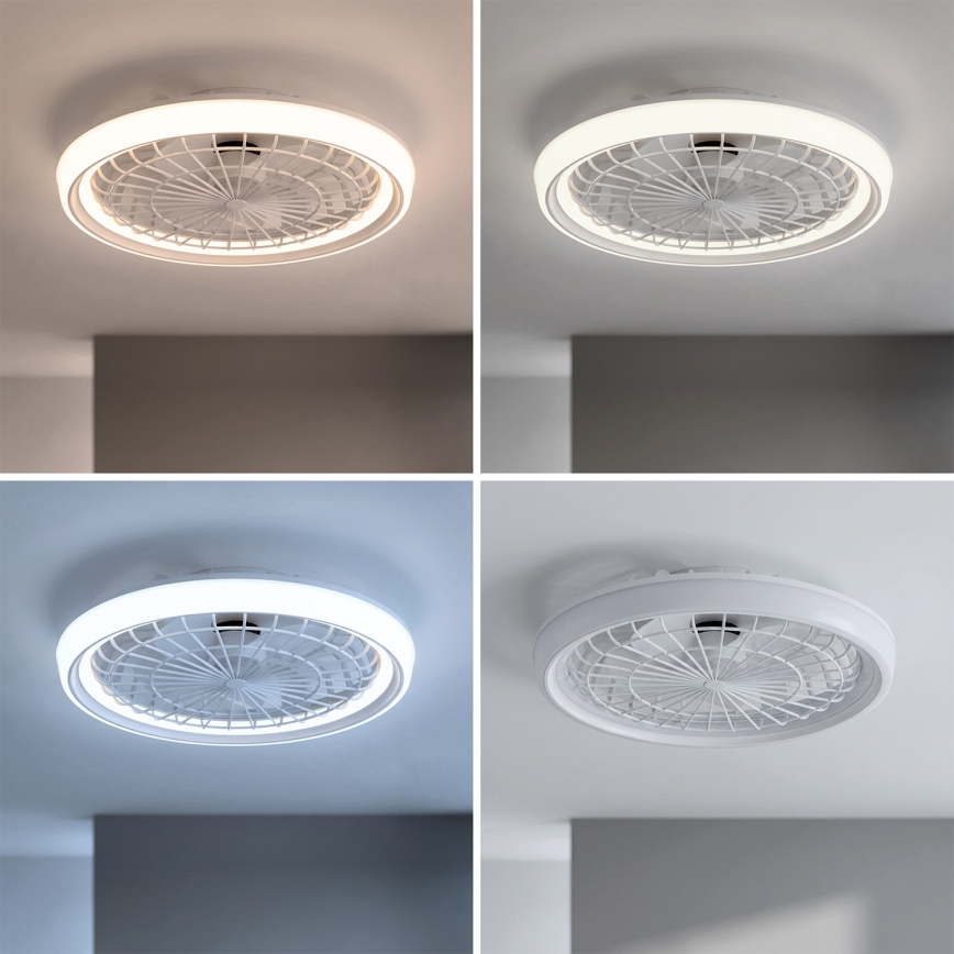 Brilagi - Ventilatore da soffitto LED dimmerabile 40W/230V 3000-6500K Ø 48 cm bianco + telecomando