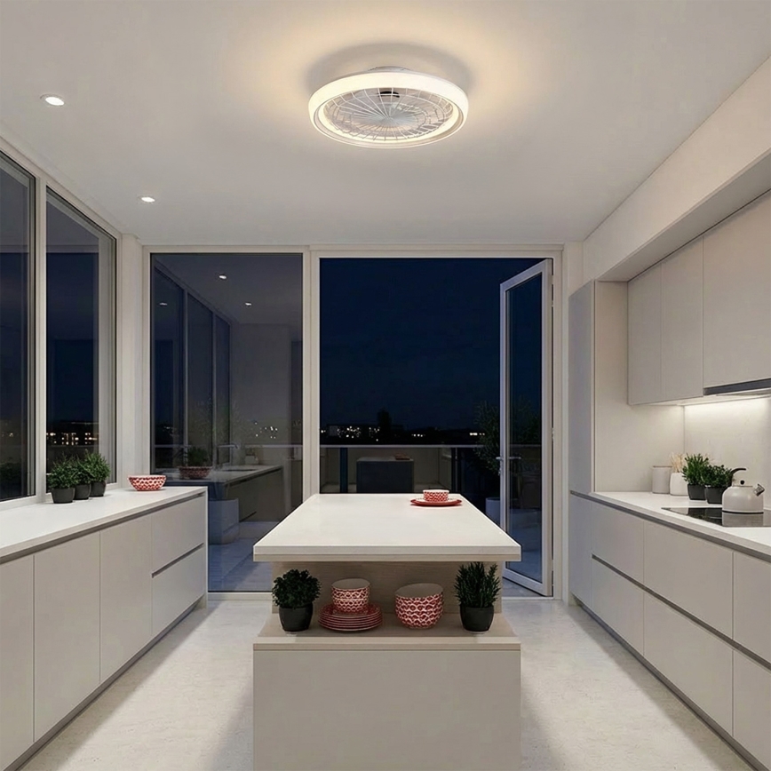 Brilagi - Ventilatore da soffitto LED dimmerabile 40W/230V 3000-6500K Ø 48 cm bianco + telecomando