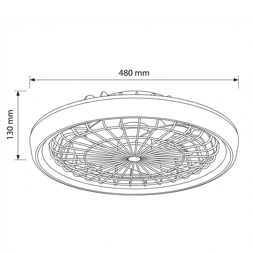 Brilagi - Ventilatore da soffitto LED dimmerabile 40W/230V 3000-6500K Ø 48 cm bianco + telecomando