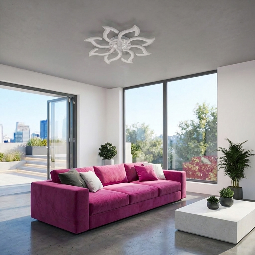Brilagi - Ventilatore da soffitto dimmerabile con LED/44W/230V 3000-6500K Ø 90 cm bianco + telecomando