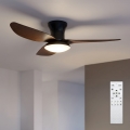 Brilagi - ventilatore da soffitto LED dimmerabile LED/38W/230V 100 cm nero/marrone + telecomando