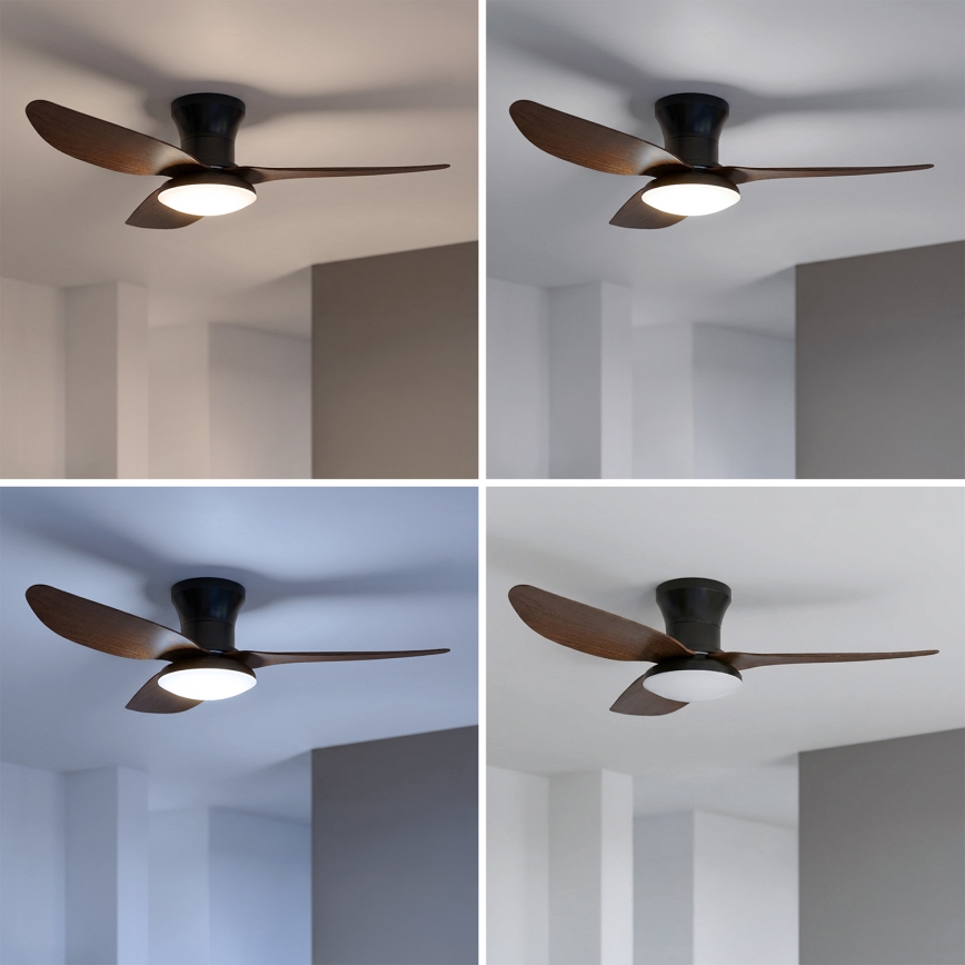 Brilagi - ventilatore da soffitto LED dimmerabile LED/38W/230V 100 cm nero/marrone + telecomando