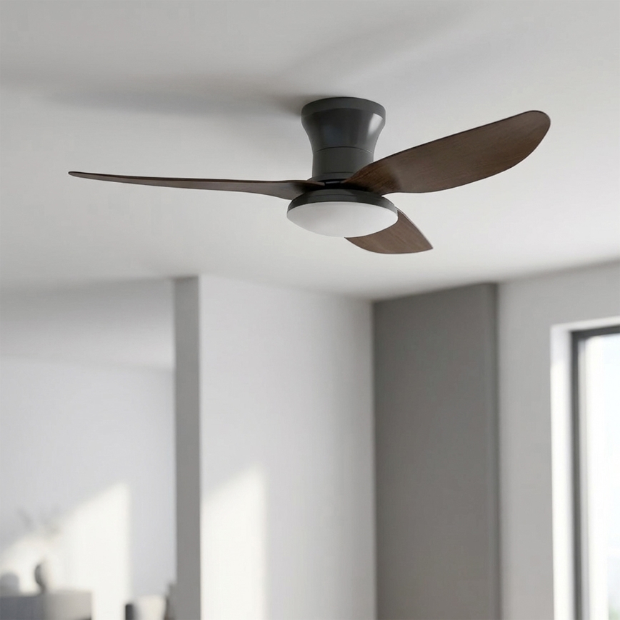 Brilagi - ventilatore da soffitto LED dimmerabile LED/38W/230V 100 cm nero/marrone + telecomando