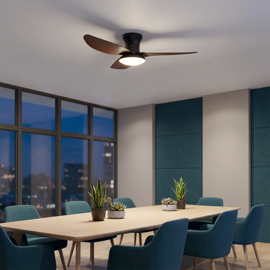 Brilagi - ventilatore da soffitto LED dimmerabile LED/38W/230V 100 cm nero/marrone + telecomando