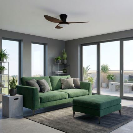 Brilagi - ventilatore da soffitto LED dimmerabile LED/38W/230V 100 cm nero/marrone + telecomando