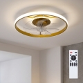 BRILAGI - Ventilatore da soffitto LED dimmerabile LED/66W/230V 3000-6500K Ø 55 cm bianco/oro + telecomando