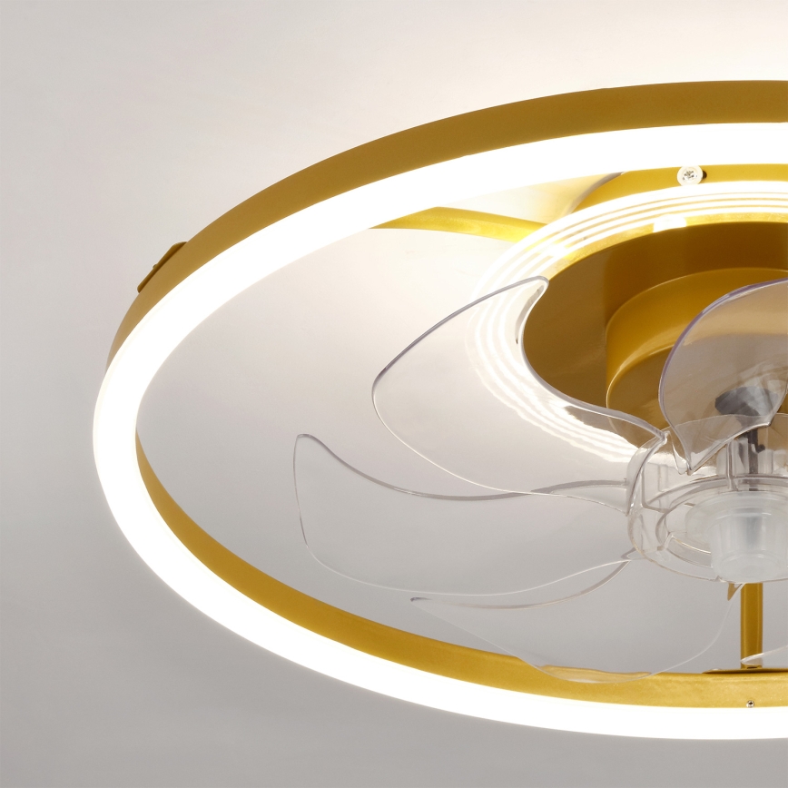 Brilagi - Ventilatore da soffitto dimmerabile a LED LED/66W/230V 55 cm bianco/oro + telecomando