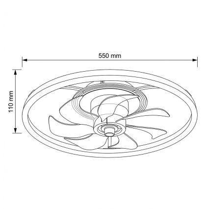 Brilagi - Ventilatore da soffitto dimmerabile a LED LED/66W/230V 55 cm bianco/oro + telecomando