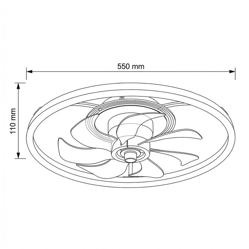 Brilagi - Ventilatore da soffitto dimmerabile a LED LED/66W/230V 55 cm bianco/oro + telecomando