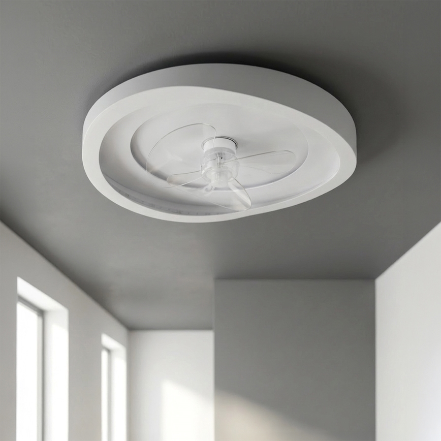 Brilagi - Ventilatore da soffitto dimmerabile a LED 80W/230V Ø 50 cm bianco + telecomando