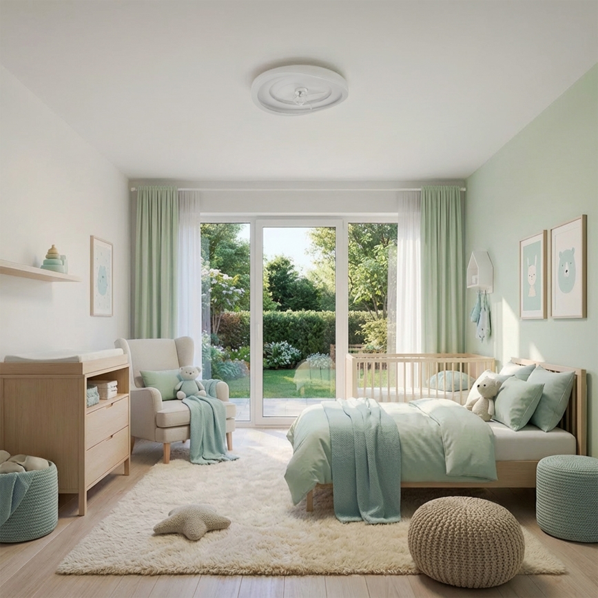 Brilagi - Ventilatore da soffitto dimmerabile a LED 80W/230V Ø 50 cm bianco + telecomando