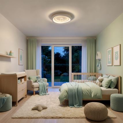 Brilagi - Ventilatore da soffitto dimmerabile a LED 80W/230V Ø 50 cm bianco + telecomando