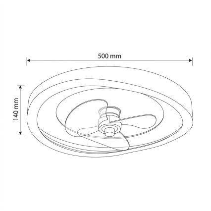 Brilagi - Ventilatore da soffitto dimmerabile a LED 80W/230V Ø 50 cm bianco + telecomando