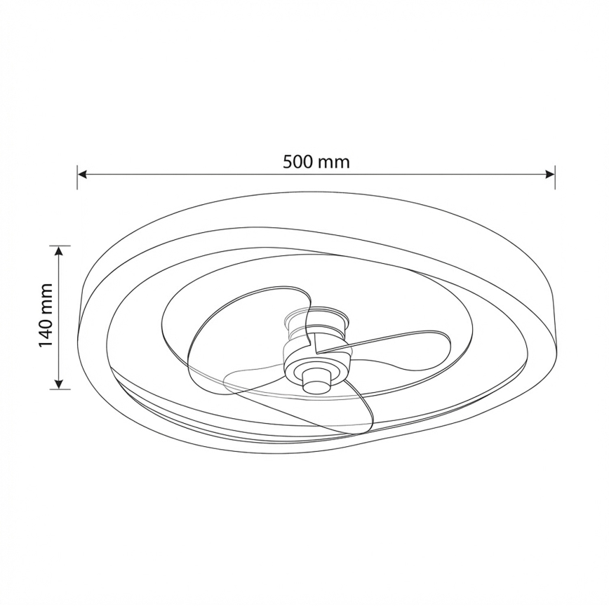 Brilagi - Ventilatore da soffitto dimmerabile a LED 80W/230V Ø 50 cm bianco + telecomando
