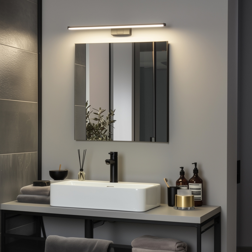 Brilagi - VESTRA Specchio da bagno con luce LED 3 in 1, 12 W, 230 V, 60 cm, IP44, nero
