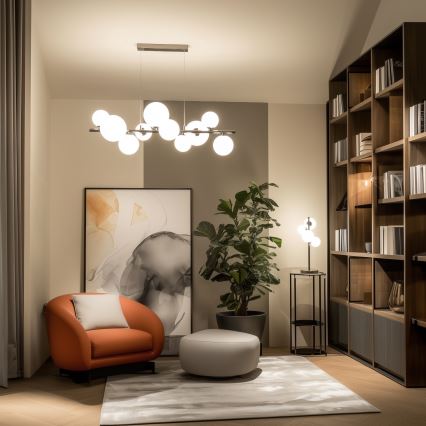 Brilagi - Vetro di ricambio per lampadario, applique e lampada MISTEL, MILLA diametro 12 cm bianco