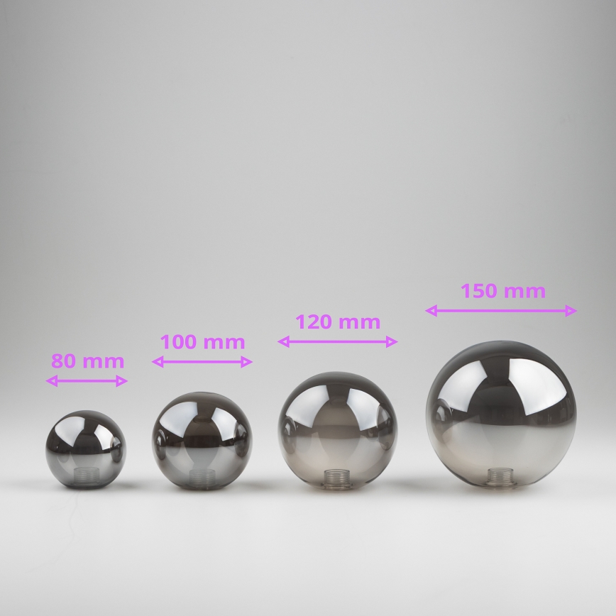 Brilagi - Vetro di ricambio per lampadario, applique e lampada MISTEL, MILLA diametro 12 cm fumé