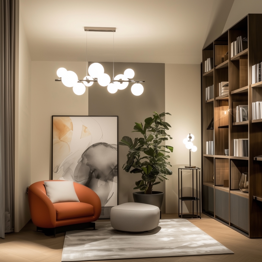 Brilagi - Vetro di ricambio per lampadario, applique e lampada MISTEL, MILLA diametro 8 cm bianco