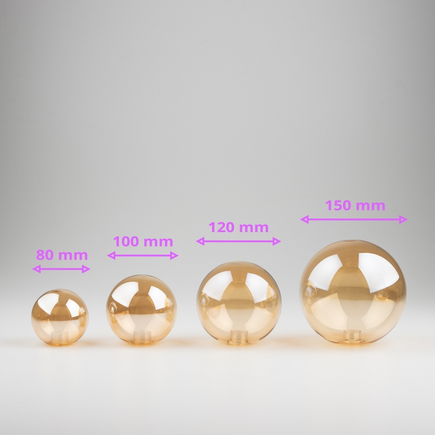 Brilagi - Vetro di ricambio per lampadario, applique e lampada MISTEL, MILLA diametro 8 cm oro