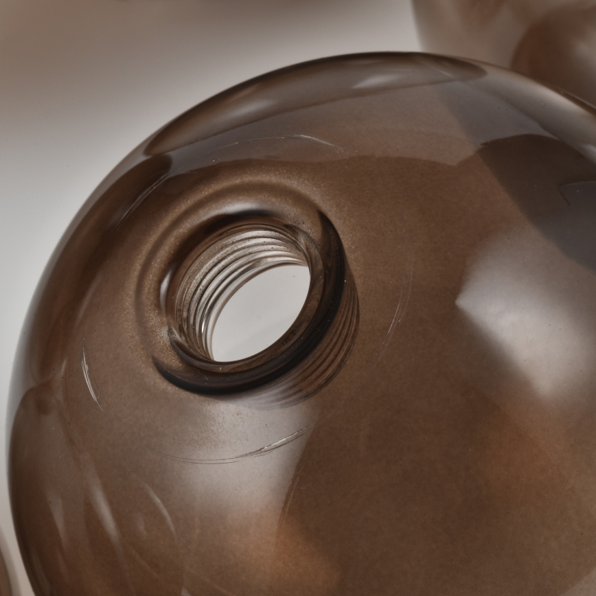 Brilagi - Vetro di ricambio per lampadario, applique e lampada MISTEL, MILLA Ø 12 cm marrone fumé