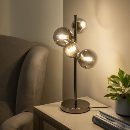 BRILAGI - Vetro di ricambio per lampadario, applique e lampada MISTEL, MILLA Ø 15 cm, fumé