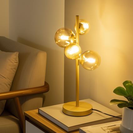 Brilagi - Vetro di ricambio per lampadario, applique e lampada MISTEL, MILLA Ø 15 cm dorato