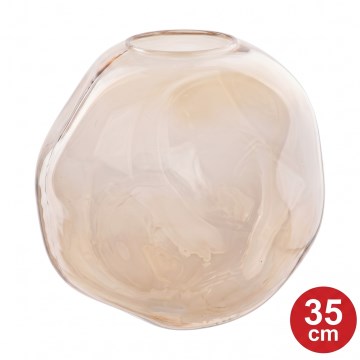 Brilagi - Vetro di ricambio per lampadario, applique e plafoniera VULCANO E27 Ø 35 cm beige fumé